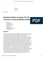 Beneficial Effects of Regular Tai Chi Exercise on Musculoskeletal System - Springer