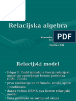 Relacijska Algebra - Baze Podataka