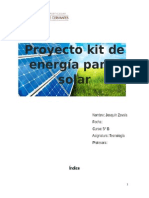 Proyecto Kit de Energía Panel Solar