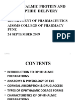 Ophthalmic Protein Peptide Drug Delivery