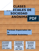 Clases Especiales de Sociedad Anonima