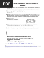 Soal Ukg Online Matematika SMP November 2015 Asli