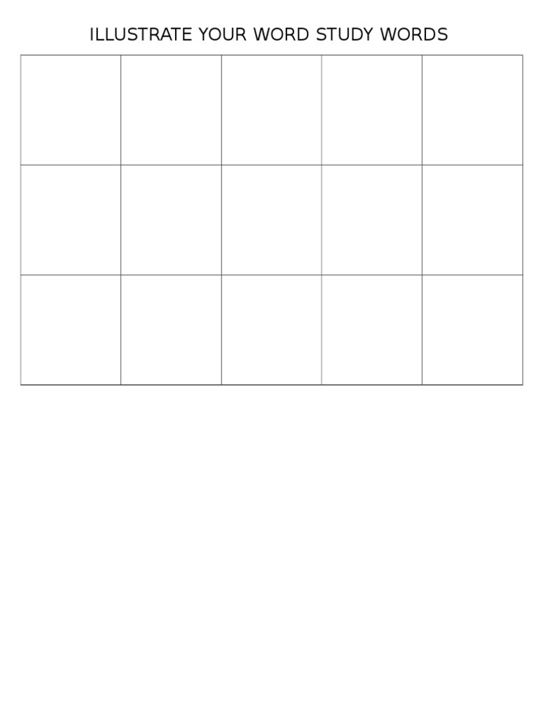 Word Study Illustration Guide | PDF | Language Arts & Discipline