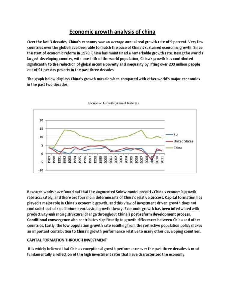 Economic Growth Analysis of China | PDF | Chinese Economic Reform ...