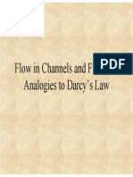Flow in Channels and Fractures Analogies To Darcy's Law