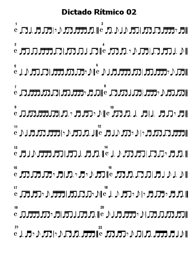 Rítmico dictado de frases musicales | PDF