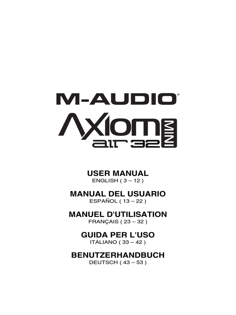 Axiom AIR Mini 32 - User Guide - V1.2 | PDF | Digital Technology ...