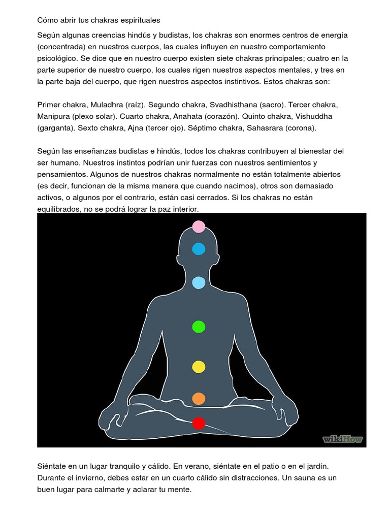Cómo abrir tus chakras espirituales | PDF | Chakra | Religión y creencia