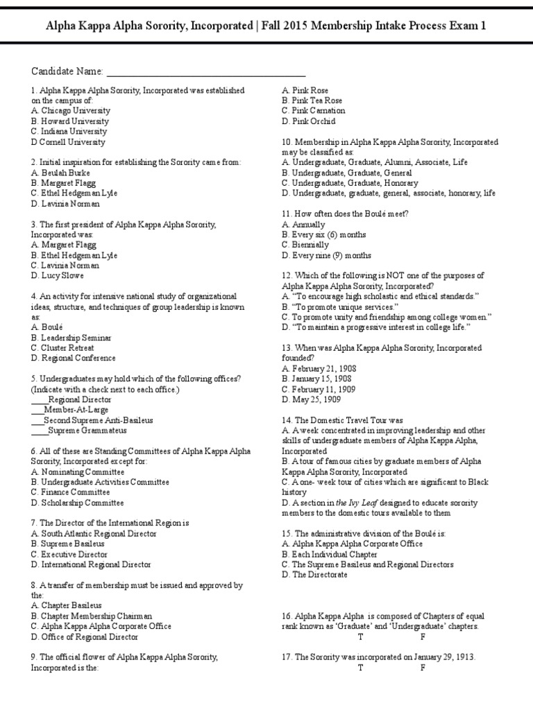 MIP - Exam 1 2015 Fraternities And Sororities Academia