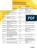 Excel Keyboard Shortcuts