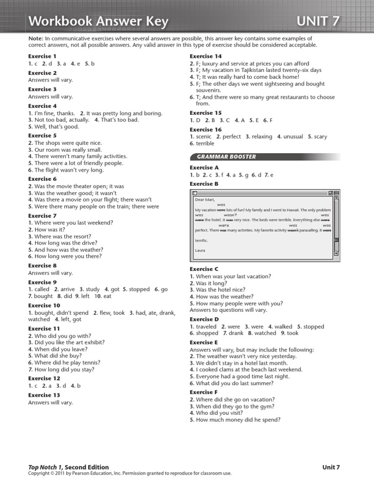 TP 01 Unit 07 Workbook Ak PDF | PDF | Leisure