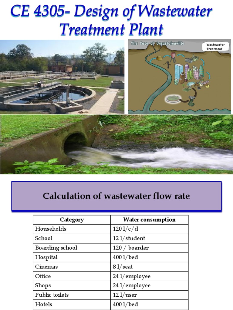 Waste Water Plant Design | PDF | Wastewater | Sewage Treatment