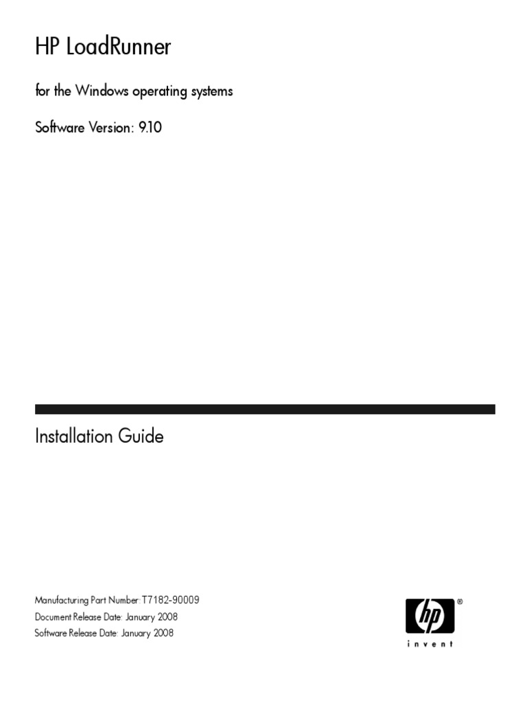 HP Loadrunner: Installation Guide | PDF | Windows Xp | Component Object ...