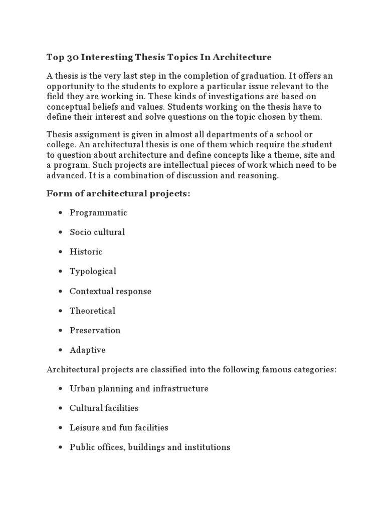 Architectural thesis proposal sample pdf image