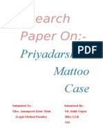 Priyadarshini Mattoo Case Research Paper..