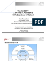 Traceability GTZ's Experience in Thailand: International Perspective