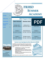 2015 Summer Academy Brochure