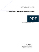 Evaluation of Firepots and Gel Fuels: NIST Technical Note 1791