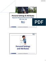 Personal Settings & Attributes Personal Settings & Attributes