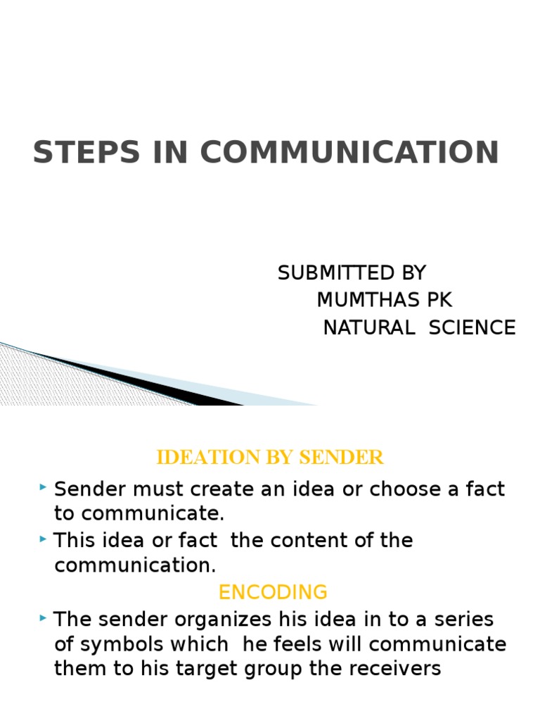 Steps in Communication | PDF | Career & Growth | Science & Mathematics