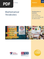 Maths Vocabulary