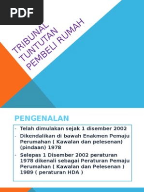 Tribunal Tuntutan Pembeli Rumah
