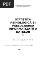 Statistica Psihologica Si Prelucrarea Informatizata a Datelor