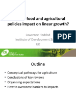 How Do Food and Agricultural Policies Impact On Linear Growth?