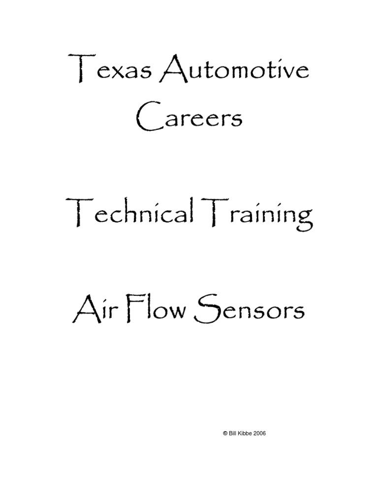 Making Sense of Air Flow Sensors PDF Fuel Injection Mechanical