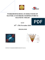 Workshop on Behavaviour of Matter at Extreme Temperatures and Magnetic Fields