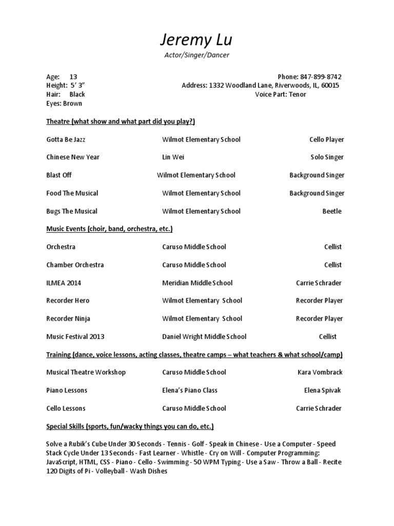 Jeremychildrensresume | PDF