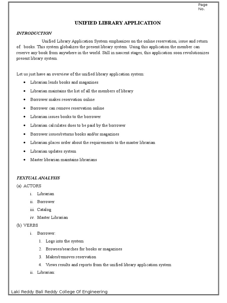 Case Study of Library Management System | PDF | Automated Teller ...