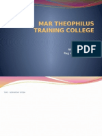 Mar Theophilus Training College: Presented by Velankanni.V Natural Science Reg No 18114302025