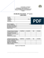 Fiche de Notation 2ème Année