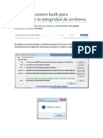 Uso de Funciones Hash para Comprobar La Integridad de Archivos