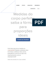 Medidas Do Corpo Perfeito - Calcule As Proporções Ideais