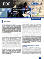 Política alimentaria del Perú - BOLETIN N° 1