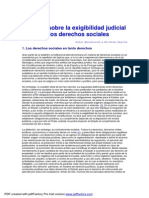 Apuntes Sobre La Exigibilidad Judicial de Los Derechos Sociales