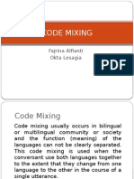 Code Mixing Wardhaugh (1986) Socioling