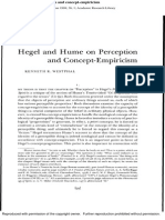 Hegel and Hume On Perception and Concept-Empiricism