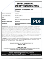 Supplemental Property Information: Columbia Gorge View Development Site Hood River, Oregon