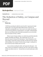 The Seduction of Safety, On Campus and Beyond - The New York Times