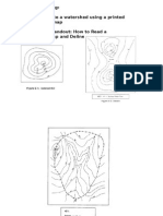 Watershed Boundary Delineation Guide | PDF | Contour Line | Drainage Basin