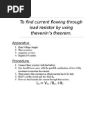 To Find Current Flowing Through Load Resistor by Using Thevenin's Theorem