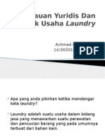 Tinjauan Yuridis Dan Dampak Usaha Laundry