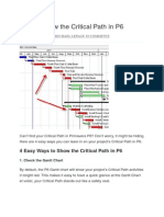 Find Your Critical Path in P6 with 4 Easy Steps