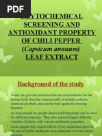 Phytochemical Screening and Antioxidant Property of Chili Pepper