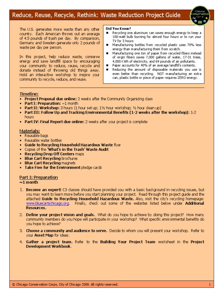 Reduce, Reuse, Recycle, Rethink | PDF | Reuse | Recycling