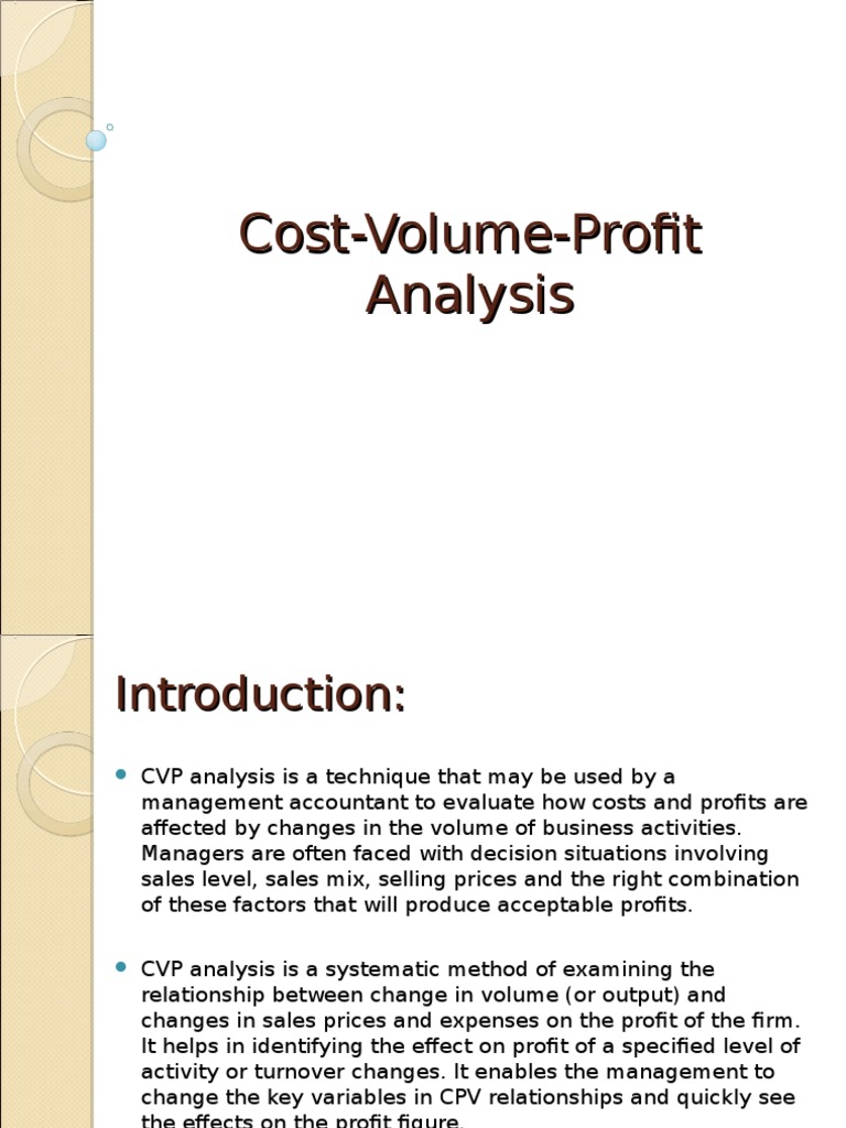 35822123-Cost-Volume-Profit-Analysis.ppt | Profit (Accounting) | Business Economics