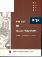 Hand Book For Research Project Writing PDF